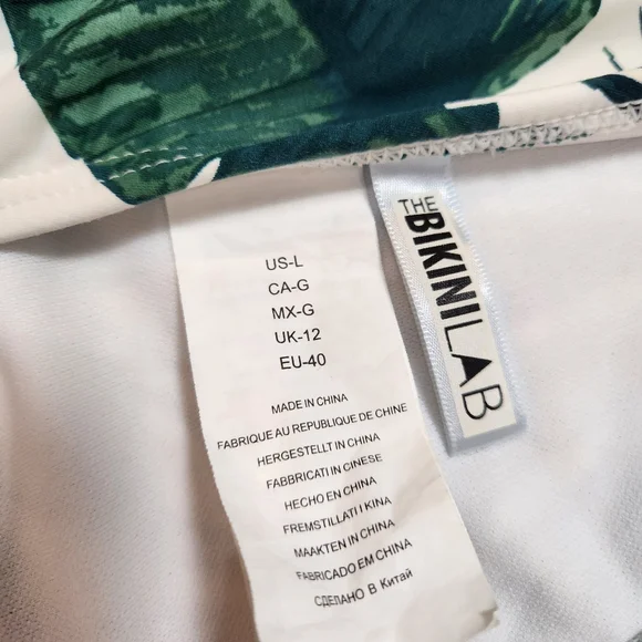 The Bikini Lab Fronds One-Piece Cheeky Swimsuit Size Large - Picture 9 of 11